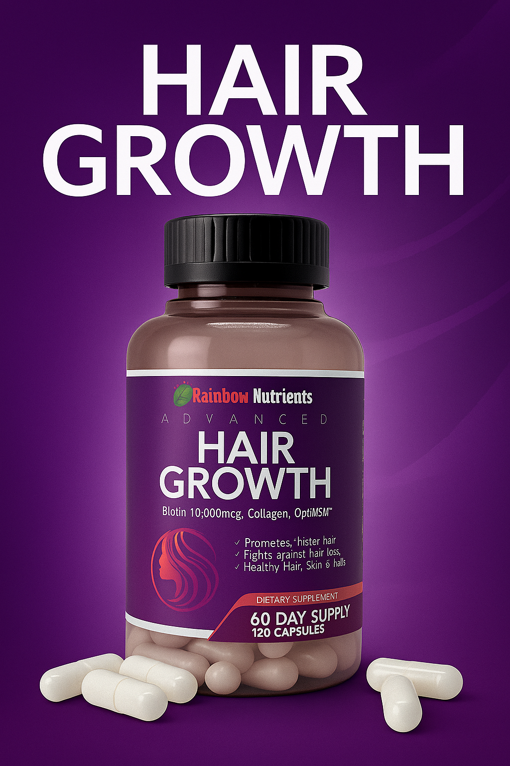 Biotina Hair Growth - Rainbow Nutrients